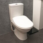 Abattant WC E Loo avec nettoyage de bidet avec sèche-cheveux à air chaud, veilleuse et siège chauffant confort