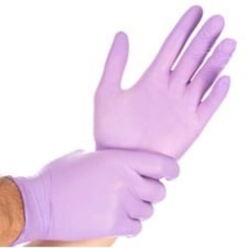 Gants d'entretien légers en nitrile, non poudrés, violets