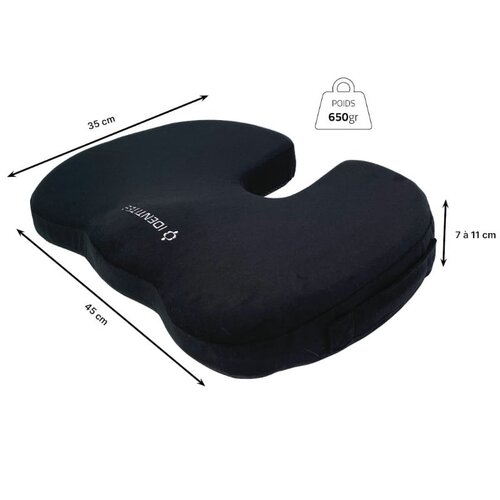 Coussin d'assise avec évidement pour le sacrum