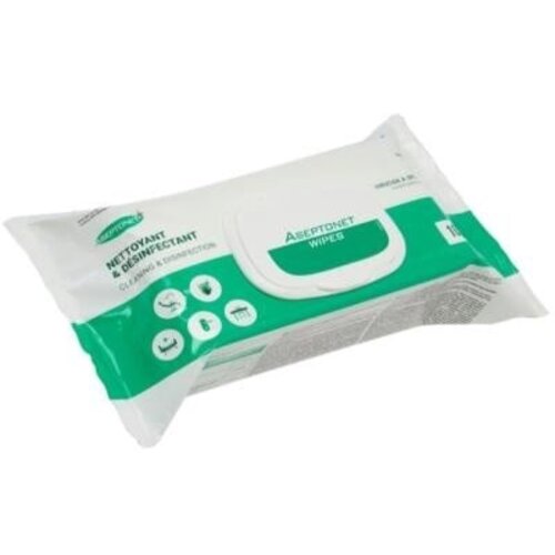 Lingettes désinfectantes sans alcool Aseptonet