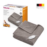 Couverture chauffante douillette, taupe