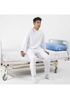 Pyjama d'allaitement avec fermeture éclair entre les jambes, manches longues et jambes - Blanc