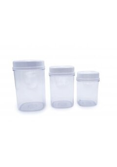 Boîtes de rangement, ouverture d'une seule main Lot de 3
