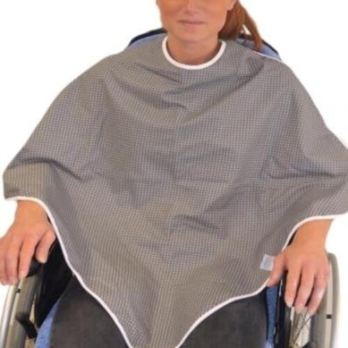 Bavoir carré imperméable, 72 x 90 cm, gris