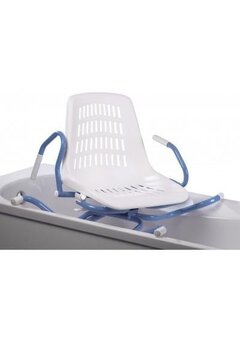 Siège de bain rotatif à 360° Spidra 600 avec accoudoirs rabattables.