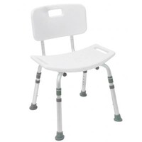 Chaise de douche Duro KD avec dossier, blanc