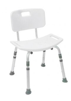 Chaise de douche Duro KD avec dossier, blanc