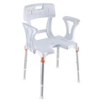 Chaise de douche réglable Gcare Home Ergochair avec accoudoirs et dossiers