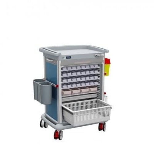 Chariot à médicaments PRECISO avec 9 modules