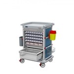 Chariot à médicaments PRECISO avec 9 modules