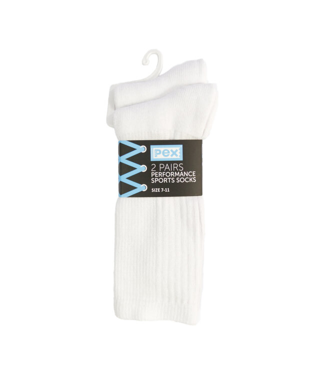 White Sports Socks 2 Pack