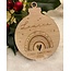 Gegraveerde Houten Kerstbal Houten Kerstbal Regenboog Lauren