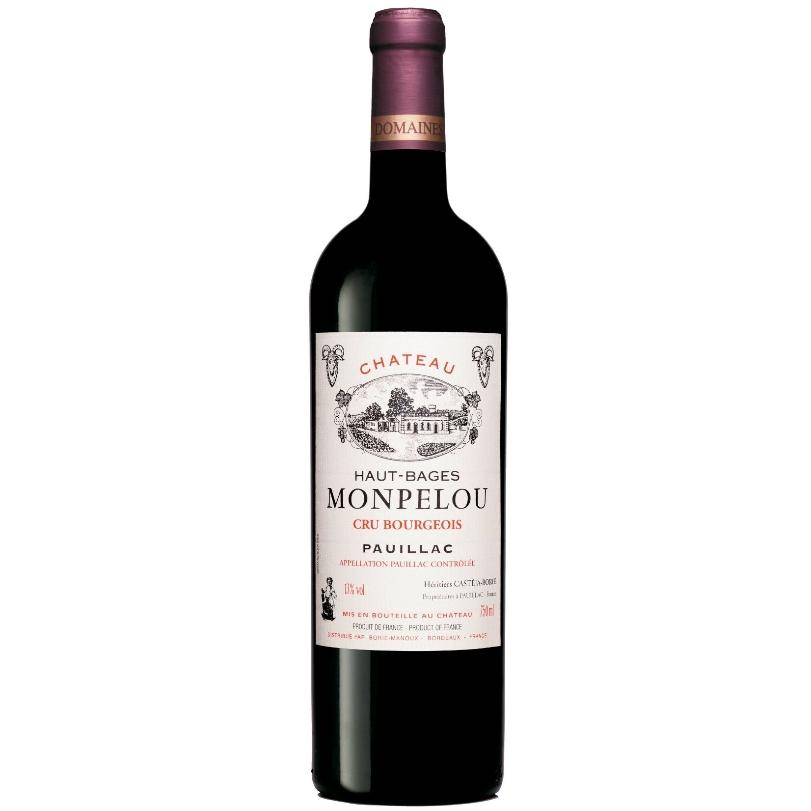 Château Haut-Bages Monpelou | Bordeaux, Frankrijk Château Haut-Bages Monpelou Pauillac 2020 - 6 flessen