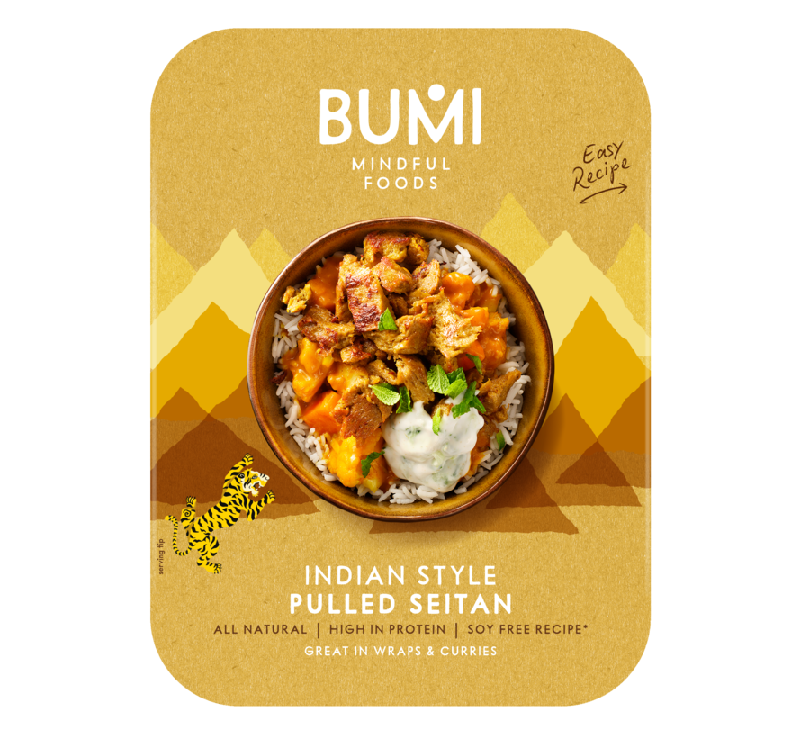 Bumi Pulled Seitan Indian (6 x 175g) (non-bio)