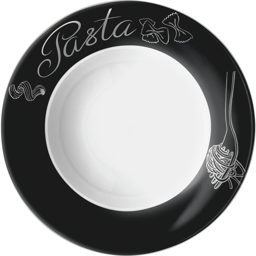 Pastateller "Black-Silver" Ø 27 cm, rund