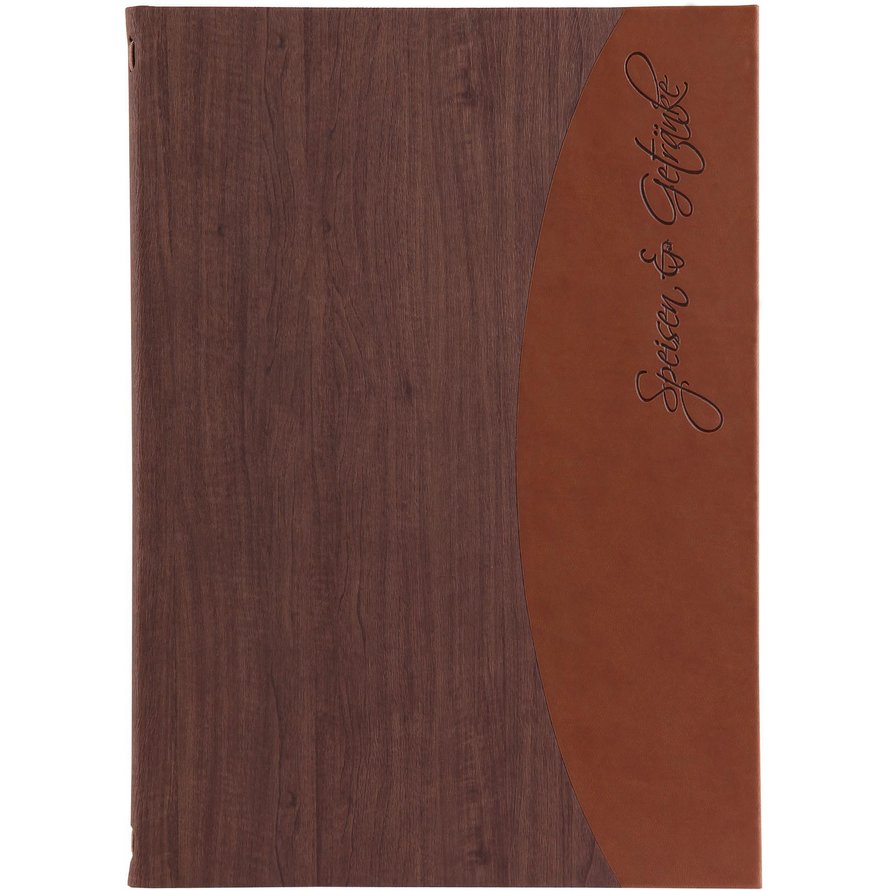 Speisekarte "Felia" A4 dunkelbraun + braun