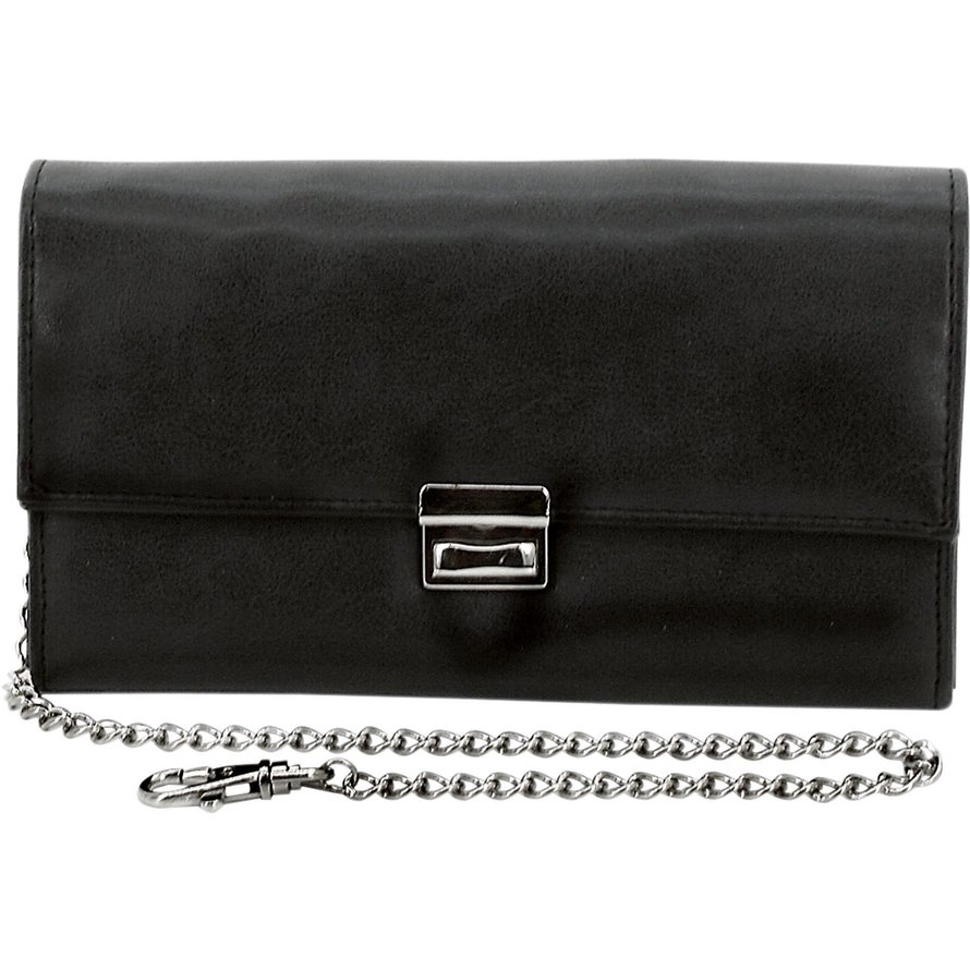 Kellnerbörse mit Kette, schwarz