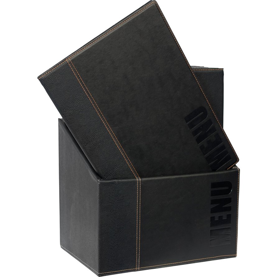Speisenkarten-Box "Elite" | Set schwarz