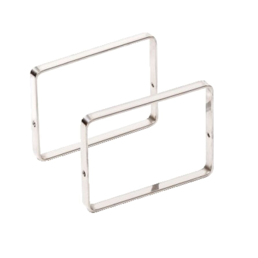 Buffet-Präsentation "OAK" Bügel 12x9cm Edelstahl 2er Pack