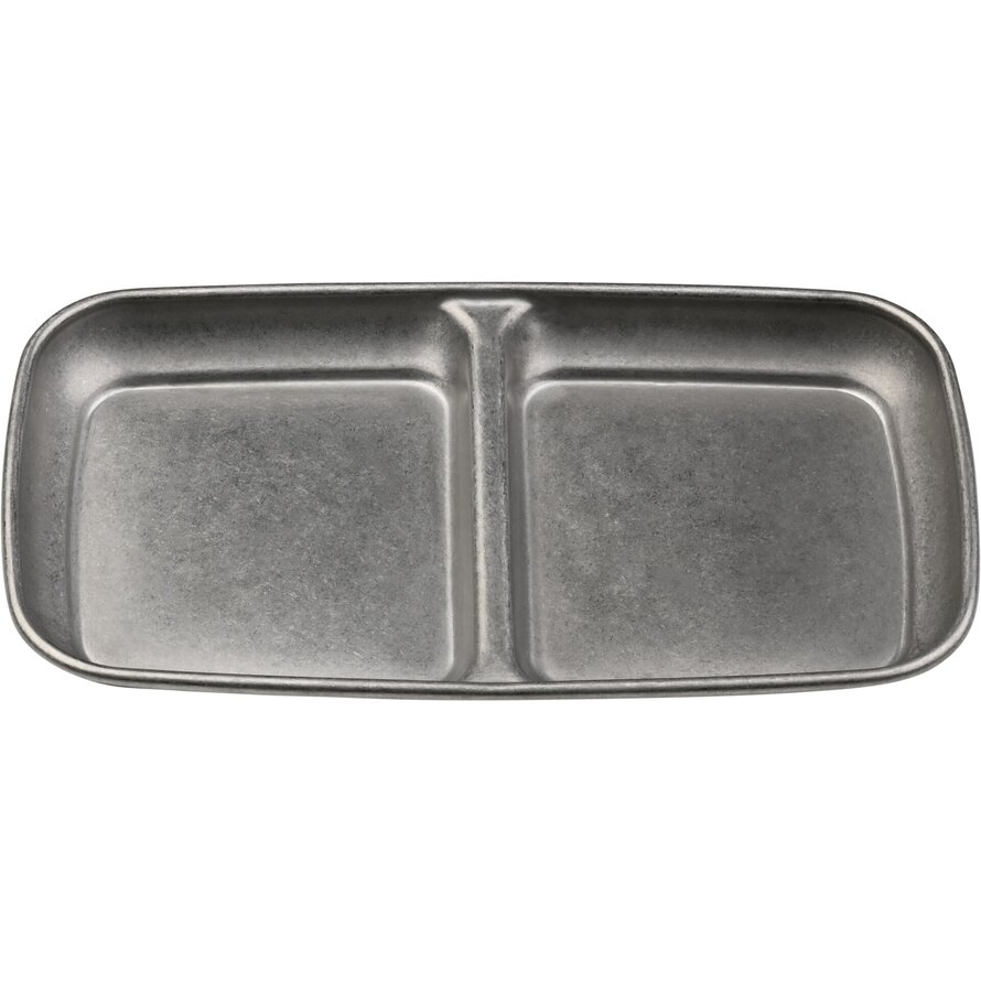 "Yoko" Schale 2 Felder, grau