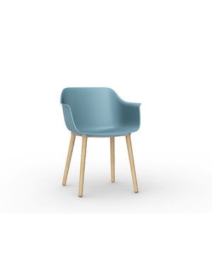Resol Kunststof Design stoel Shape Hout - Met Armleuning - Resol