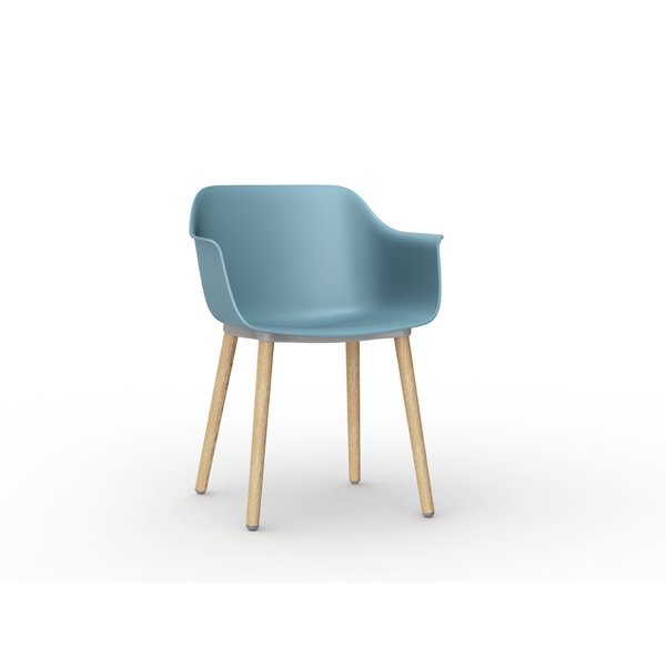 Resol Kunststof Design stoel Shape Hout - Met Armleuning - Resol