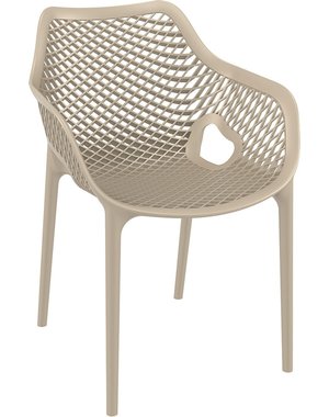 Siesta Kunststof Terrasstoel Air XL Taupe - Met armleuning - Siësta