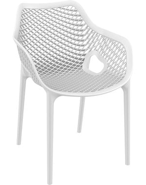 Siesta Kunststof Terrasstoel Air XL Wit  - Met armleuning - Siësta