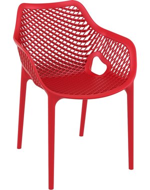 Siesta Kunststof Terrasstoel Air XL Rood  - Met armleuning - Siësta