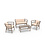 Resol Kunststof loungestoel Click Clack met losse kussens