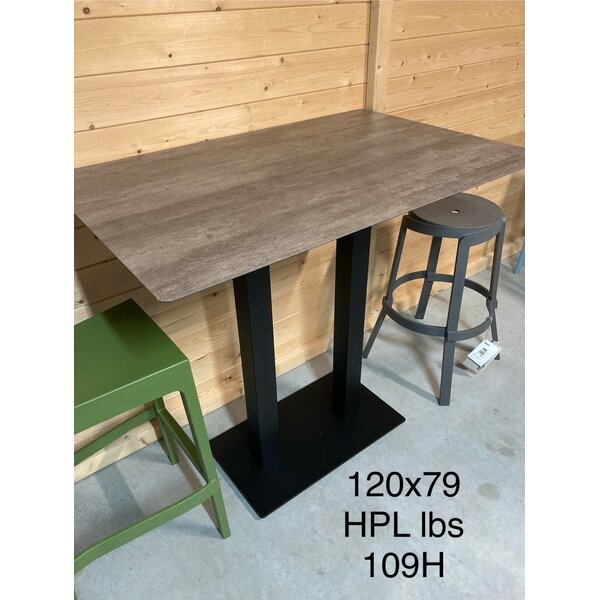 Resol Gegoten stalen bartafel met HPL blad