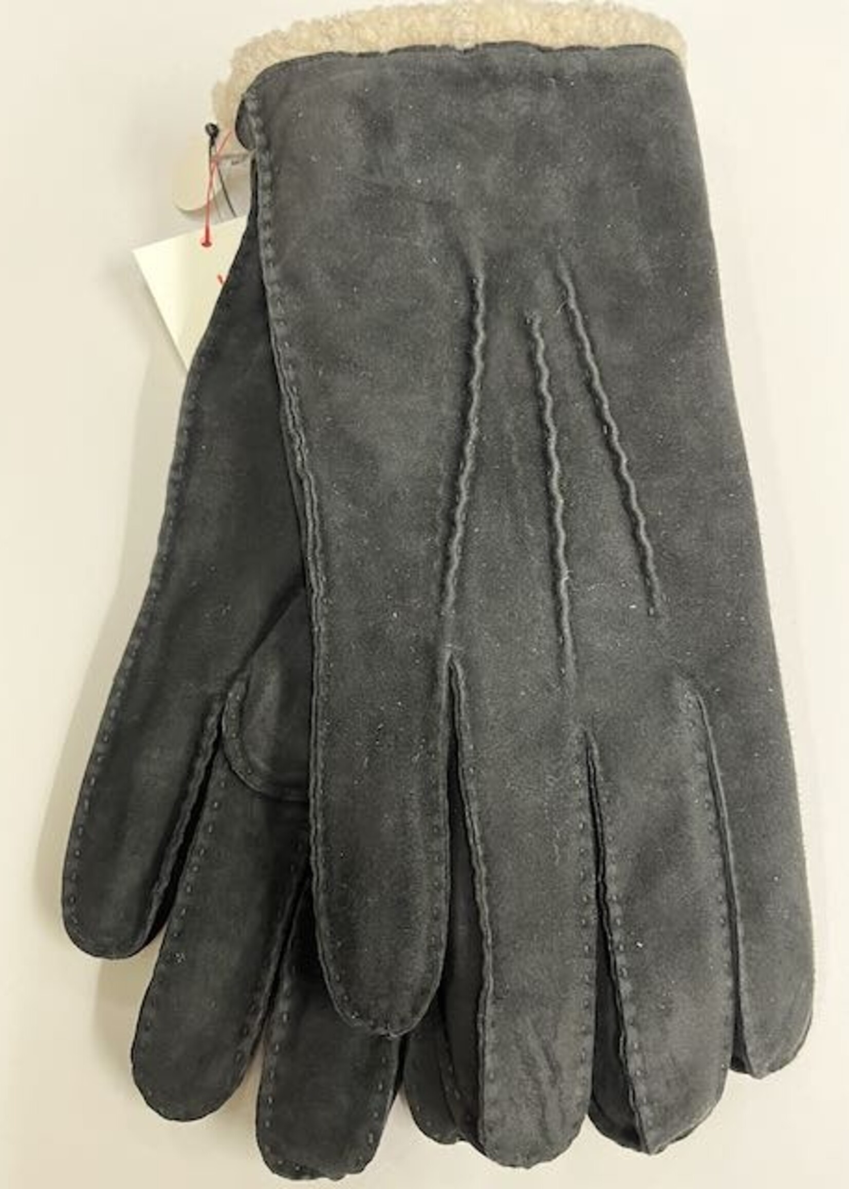 Papillon Handschuh Leder mit Kunstpelzfutter