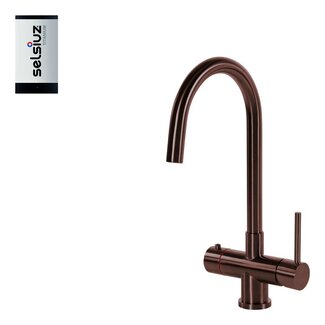 Selsiuz 350259   Selsiuz  Rond Copper kokend waterkraan