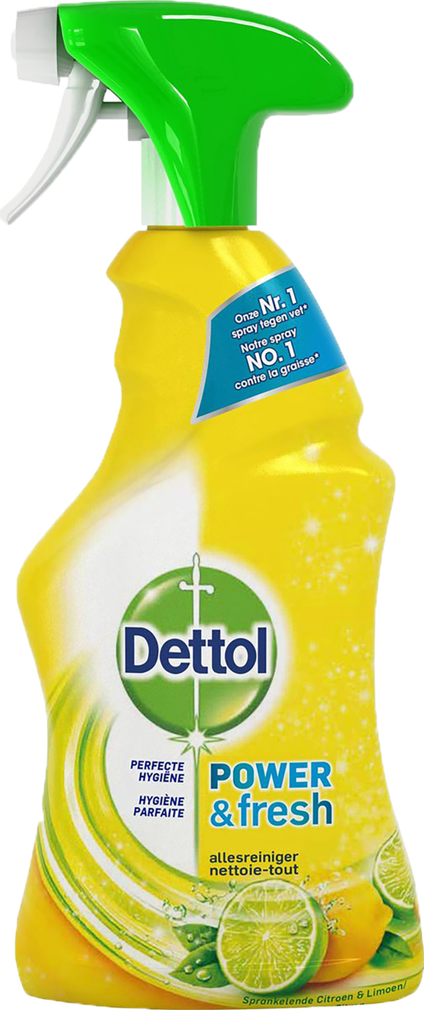 Dettol Power Fresh - Allesreiniger Spray - Sprankelende & Limoen - 500 ml - 123desinfectie.nl