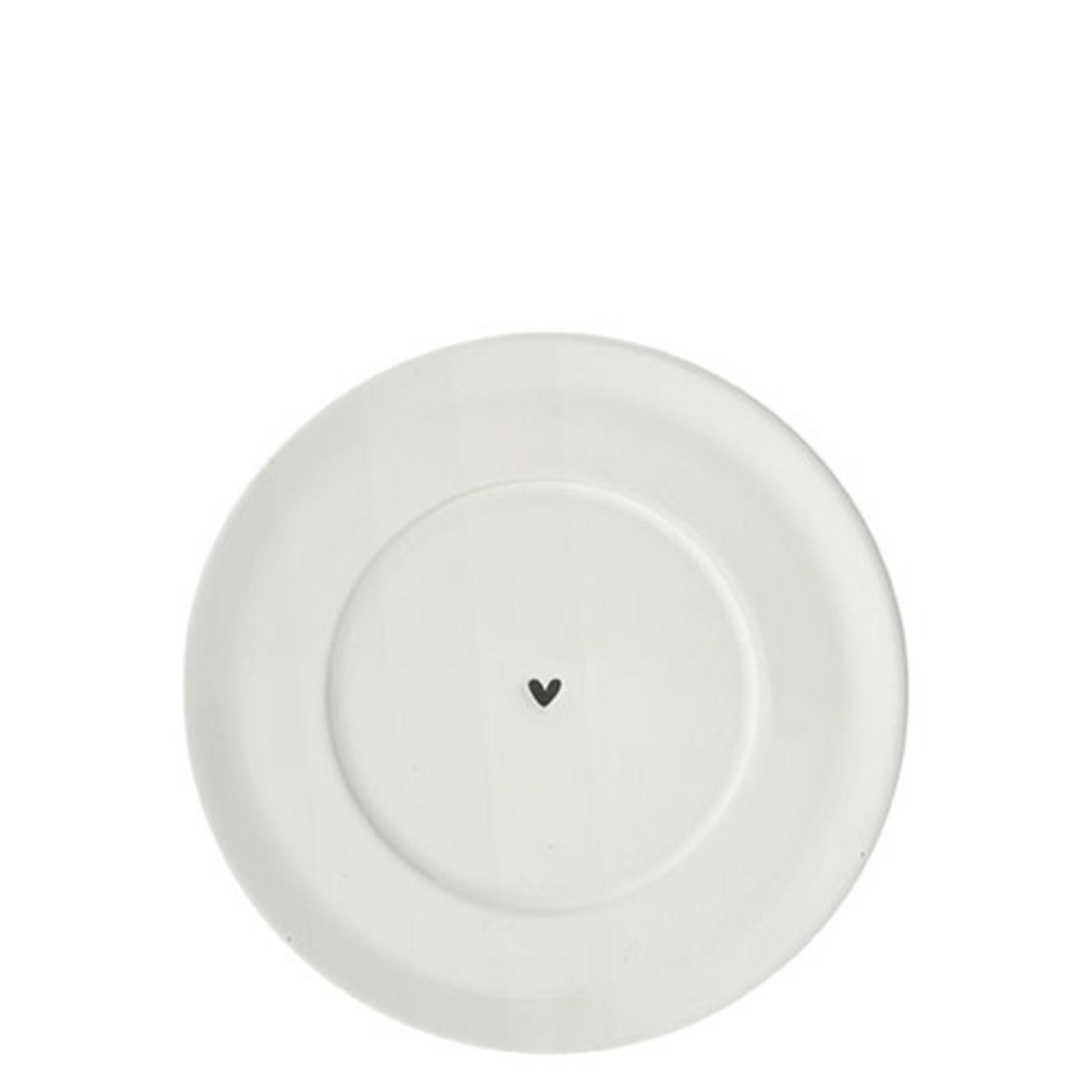 Bastion Collections Schoteltje Koffiekopje 15cm White Heart in Black