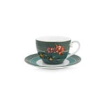 PIP Studio Cup & Saucer Winter Wonderland Bird Green 280ml