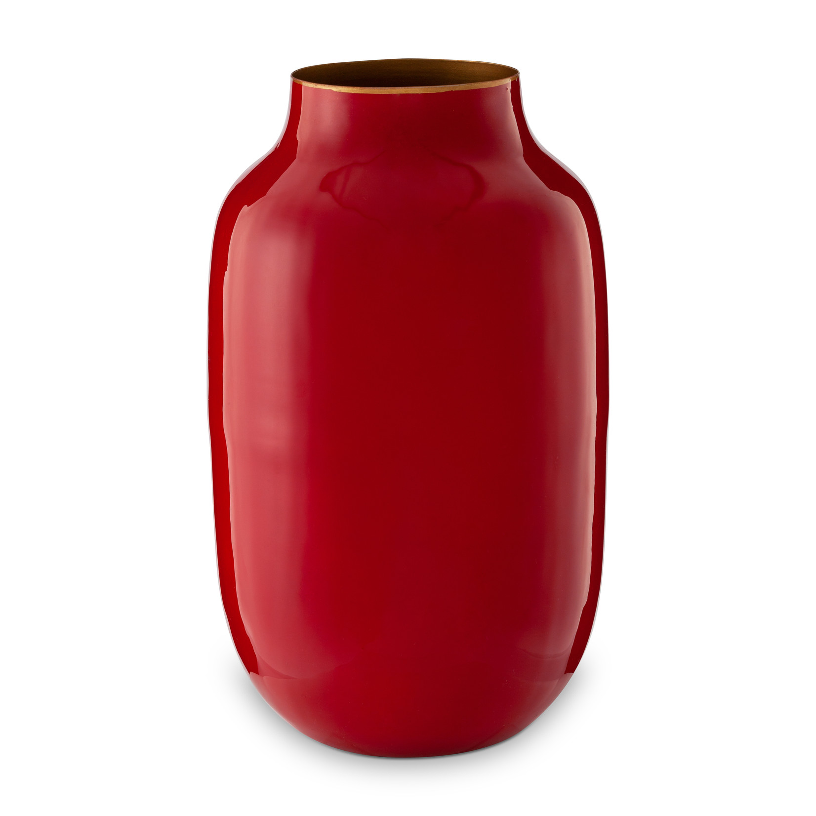 PIP Studio Vase Metal Oval Red 30cm
