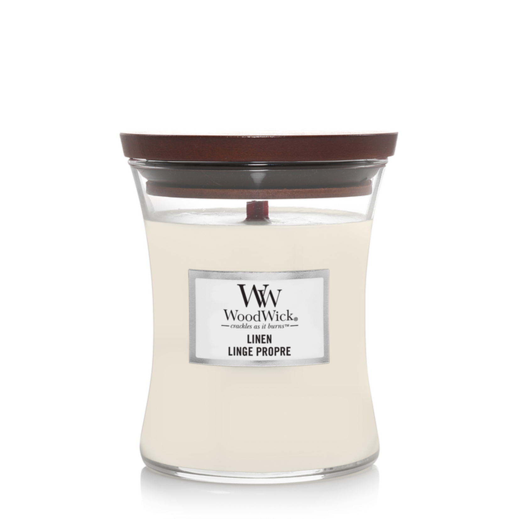 WoodWick WW Linen Medium Candle 60 branduren