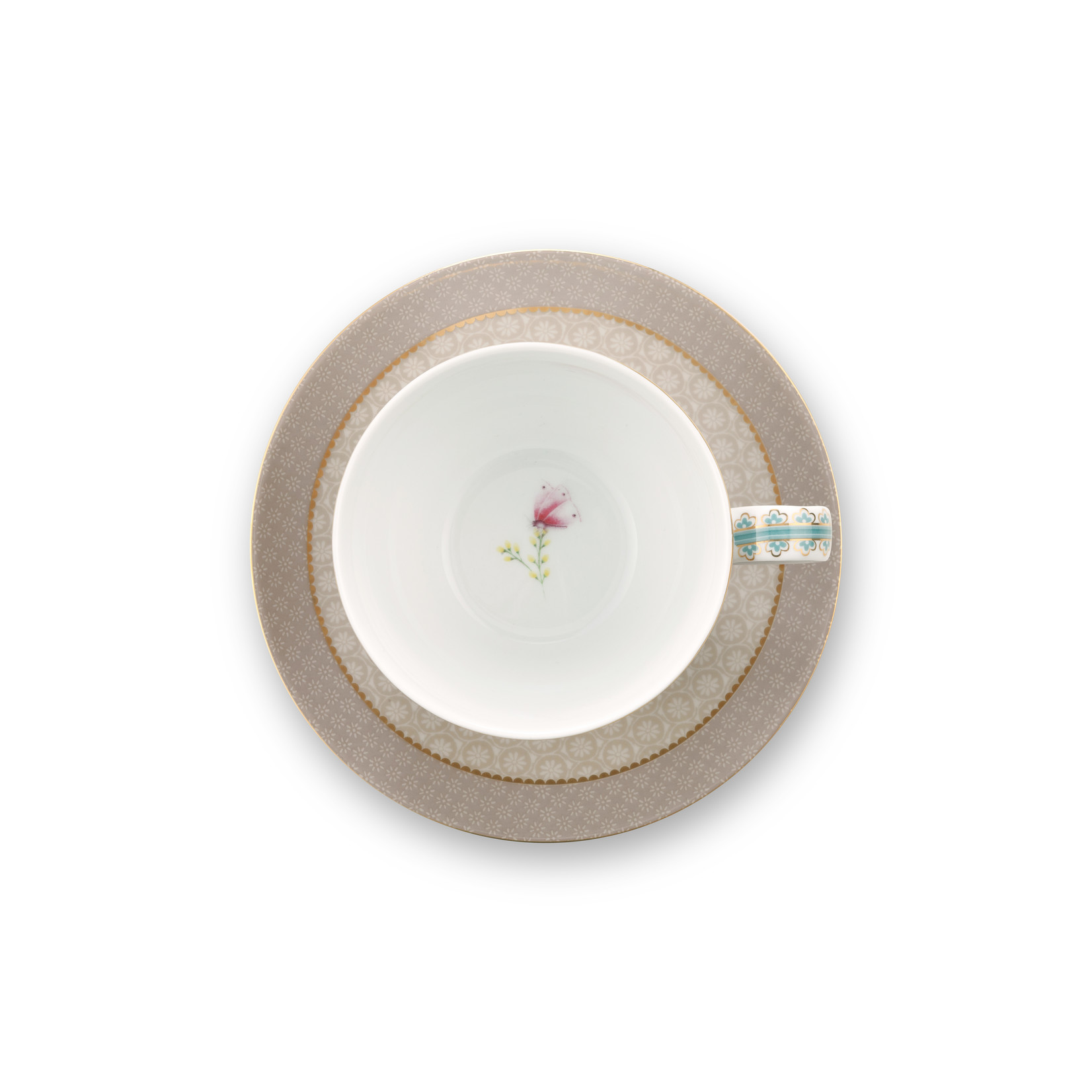 PIP Studio Cup & Saucer Blushing Birds Khaki 280ml van 15.99 voor