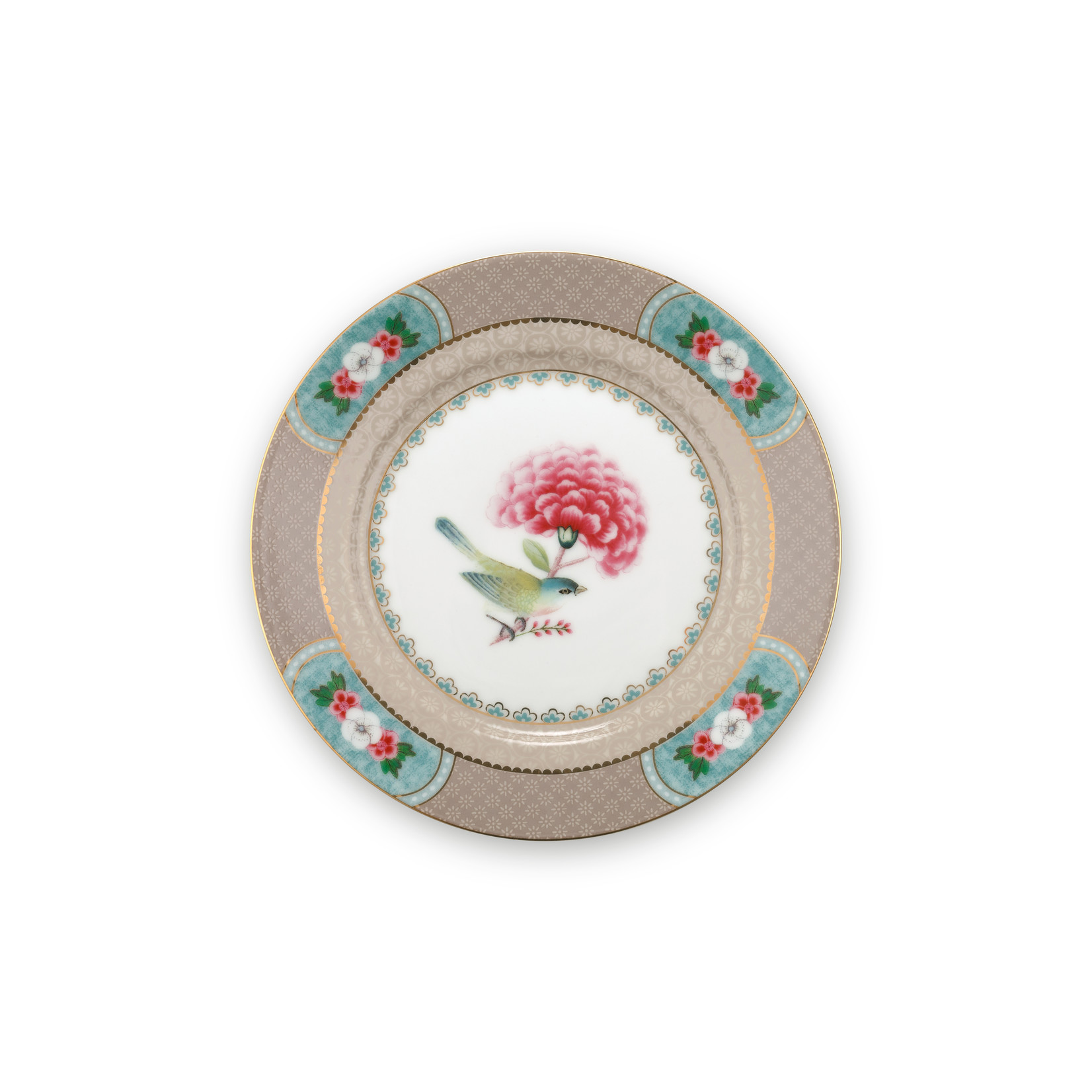 PIP Studio Plate Blushing Birds Khaki 17cm