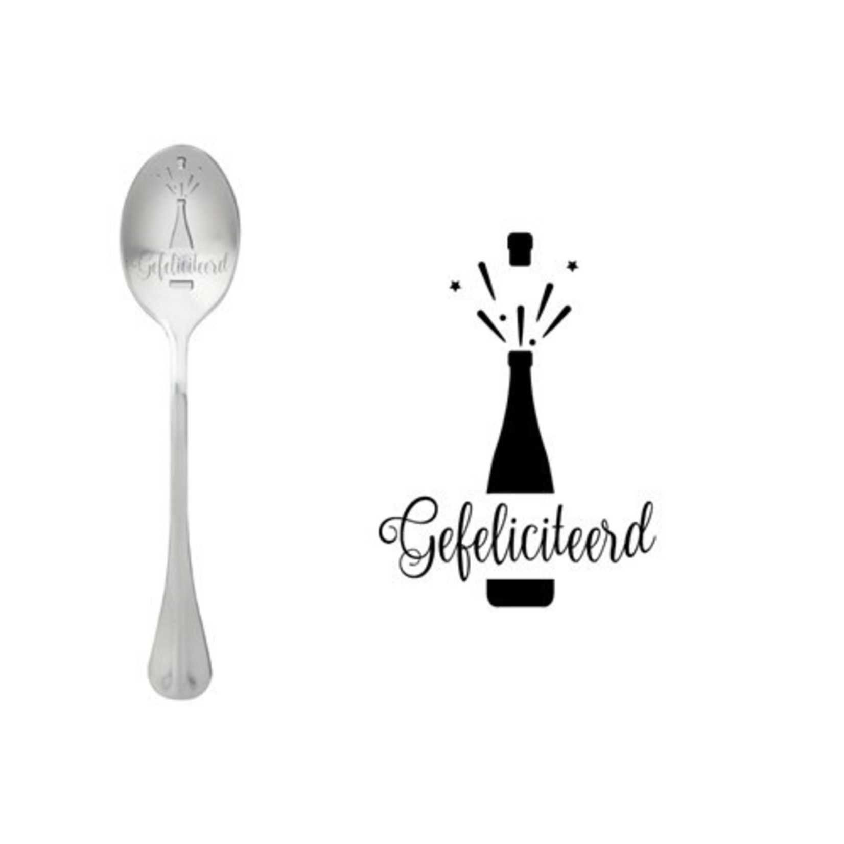 One message spoon Lepel Gefeliciteerd