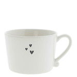 Bastion Collections Cup white 3 hearts in black