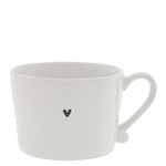 Bastion Collections Cup white little heart black