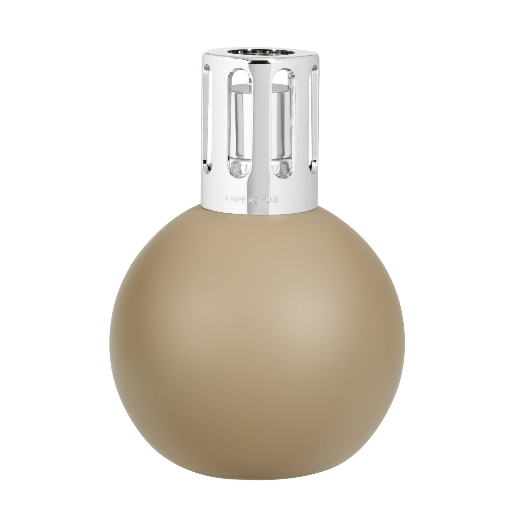 Lampe Berger Lampe Berger luxe fles boule taupe/taupe met zilveren dop