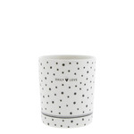 Bastion Collections Mug White/Daily Love in Black 8x8x9cm