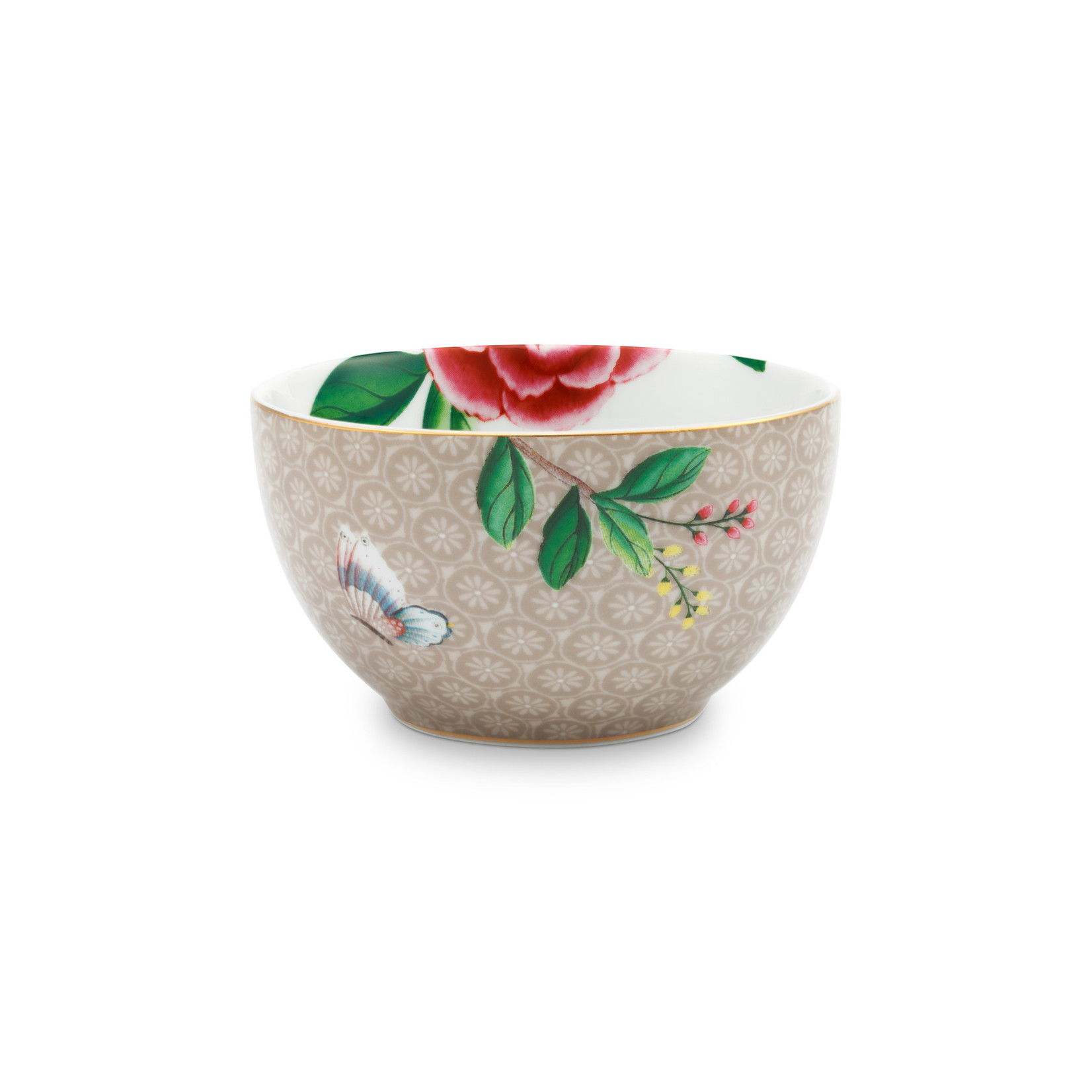 PIP Studio Bowl Blushing Birds Khaki 9.5cm