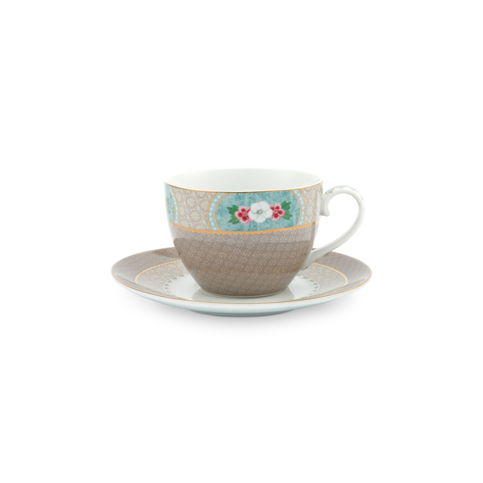 PIP Studio Cup & Saucer Blushing Birds Khaki 280ml van 15.99 voor
