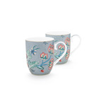 Pip Studio Flower Festival Set/2 Mugs Small Flower Festival Light Blue 145ml