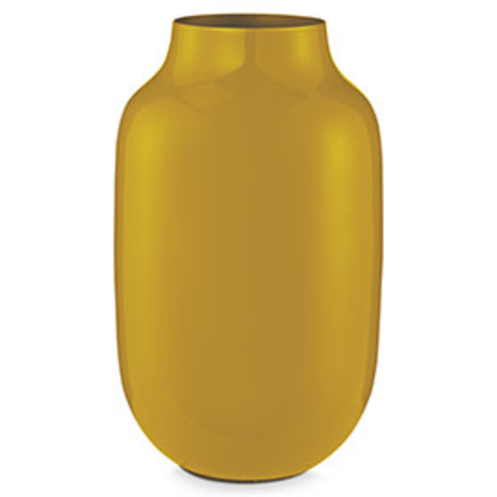 PIP Studio Vase Metal Oval Yellow 30cm