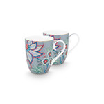 PIP Studio Mug Large Flower Festival light blue 350ml